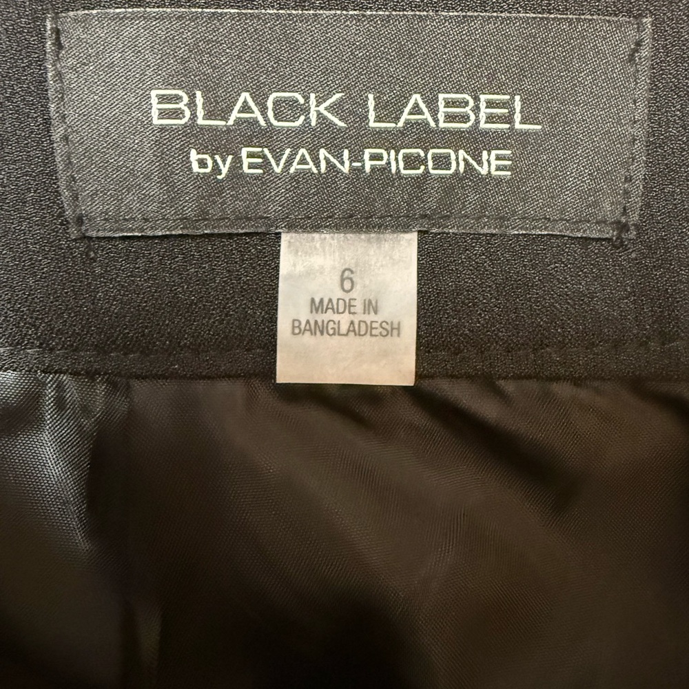 Evan-Picone Black Label Pencil Skirt - Black w/ White Piping - Size 6 - NWT - Picture 5 of 7